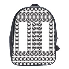 Pattern Background Texture Black School Bags(Large) 