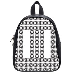 Pattern Background Texture Black School Bags (Small) 