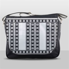 Pattern Background Texture Black Messenger Bags by Nexatart