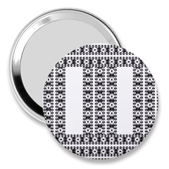 Pattern Background Texture Black 3  Handbag Mirrors