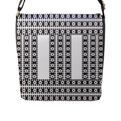 Pattern Background Texture Black Flap Messenger Bag (l)  by Nexatart