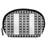 Pattern Background Texture Black Accessory Pouches (Large)  Front