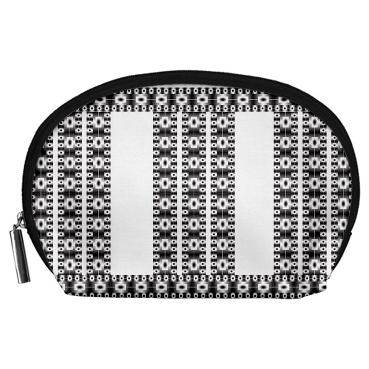 Pattern Background Texture Black Accessory Pouches (Large) 