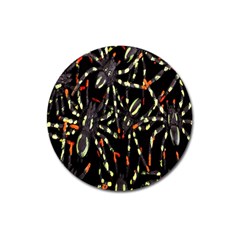 Spiders Background Magnet 3  (round) by Nexatart