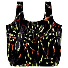 Spiders Background Full Print Recycle Bags (l)  by Nexatart