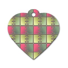 Seamless Pattern Seamless Design Dog Tag Heart (two Sides) by Nexatart