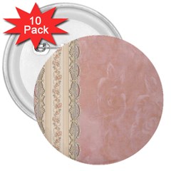 Guestbook Background Victorian 3  Buttons (10 Pack)  by Nexatart