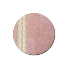 Guestbook Background Victorian Rubber Coaster (Round) 