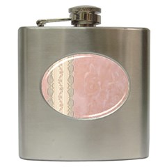 Guestbook Background Victorian Hip Flask (6 oz)