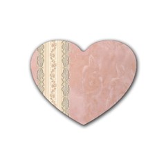 Guestbook Background Victorian Rubber Coaster (Heart) 