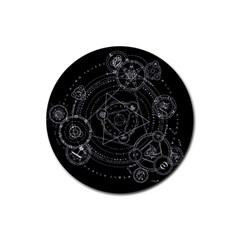 Formal Magic Circle Rubber Coaster (round)  by Nexatart