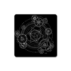 Formal Magic Circle Square Magnet by Nexatart