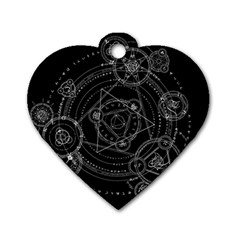 Formal Magic Circle Dog Tag Heart (one Side) by Nexatart