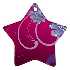 Love Flowers Star Ornament (two Sides) by Nexatart