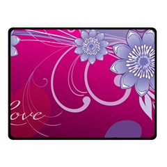 Love Flowers Fleece Blanket (small)