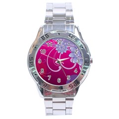 Love Flowers Stainless Steel Analogue Watch by Nexatart