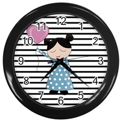 Valentines Day Design Wall Clocks (black) by Valentinaart