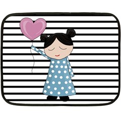 Valentines Day Design Fleece Blanket (mini) by Valentinaart