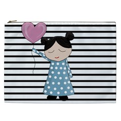 Valentines Day Design Cosmetic Bag (xxl)  by Valentinaart