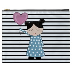 Valentines Day Design Cosmetic Bag (xxxl)  by Valentinaart