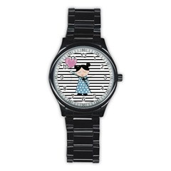 Valentines Day Design Stainless Steel Round Watch by Valentinaart