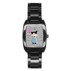 Valentines Day Design Stainless Steel Barrel Watch by Valentinaart