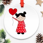 Girl in love Ornament (Round) Front