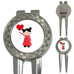 Girl In Love 3-in-1 Golf Divots by Valentinaart