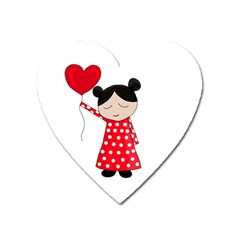 Girl In Love Heart Magnet