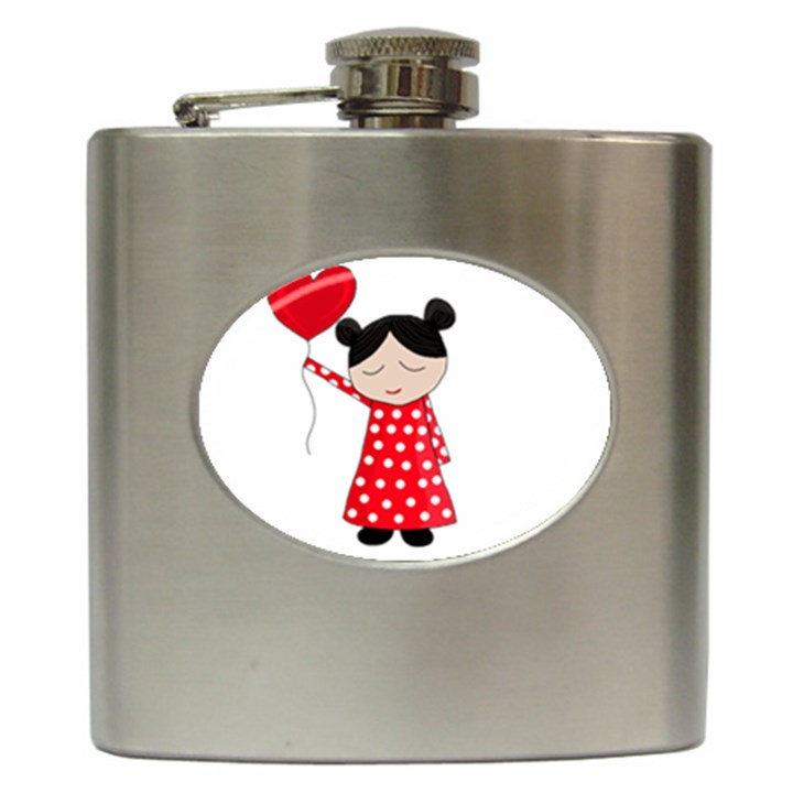 Girl in love Hip Flask (6 oz)