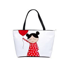 Girl In Love Shoulder Handbags by Valentinaart