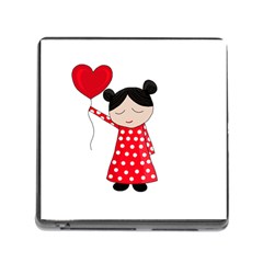 Girl In Love Memory Card Reader (square) by Valentinaart