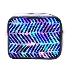 Blue Tribal Chevrons  Mini Toiletries Bags by KirstenStar