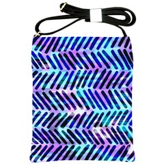 Blue Tribal Chevrons  Shoulder Sling Bags by KirstenStar