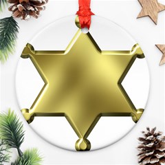 Sheriff Badge Clip Art Ornament (round) by Nexatart