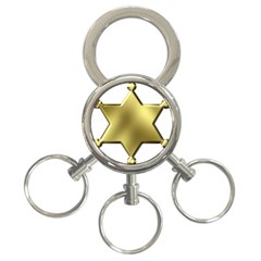 Sheriff Badge Clip Art 3-ring Key Chains by Nexatart