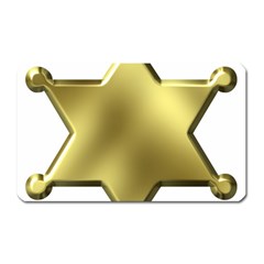 Sheriff Badge Clip Art Magnet (rectangular) by Nexatart