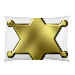 Sheriff Badge Clip Art Pillow Case by Nexatart