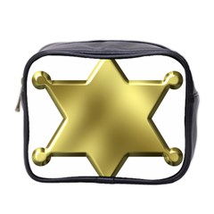 Sheriff Badge Clip Art Mini Toiletries Bag 2-side by Nexatart