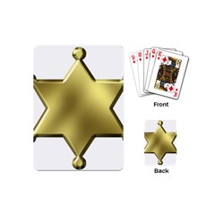 Sheriff Badge Clip Art Playing Cards (mini)  by Nexatart