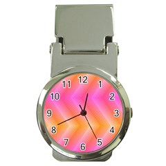 Pattern Background Pink Orange Money Clip Watches by Nexatart