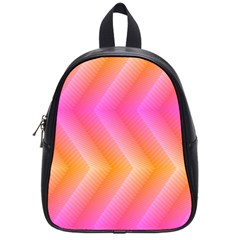 Pattern Background Pink Orange School Bags (small)  by Nexatart