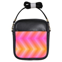 Pattern Background Pink Orange Girls Sling Bags by Nexatart