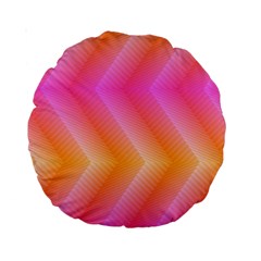 Pattern Background Pink Orange Standard 15  Premium Round Cushions by Nexatart