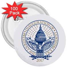 Presidential Inauguration Usa Republican President Trump Pence 2017 Logo 3  Buttons (100 Pack)  by yoursparklingshop