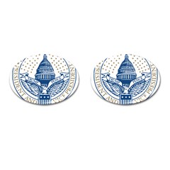 Presidential Inauguration Usa Republican President Trump Pence 2017 Logo Cufflinks (oval)