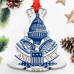 Presidential Inauguration Usa Republican President Trump Pence 2017 Logo Ornament (christmas Tree) 