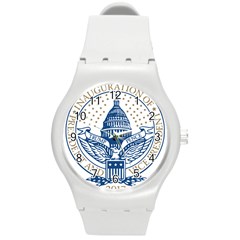 Presidential Inauguration Usa Republican President Trump Pence 2017 Logo Round Plastic Sport Watch (m)