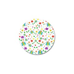 Cute Butterflies And Flowers Pattern Golf Ball Marker (4 Pack) by Valentinaart