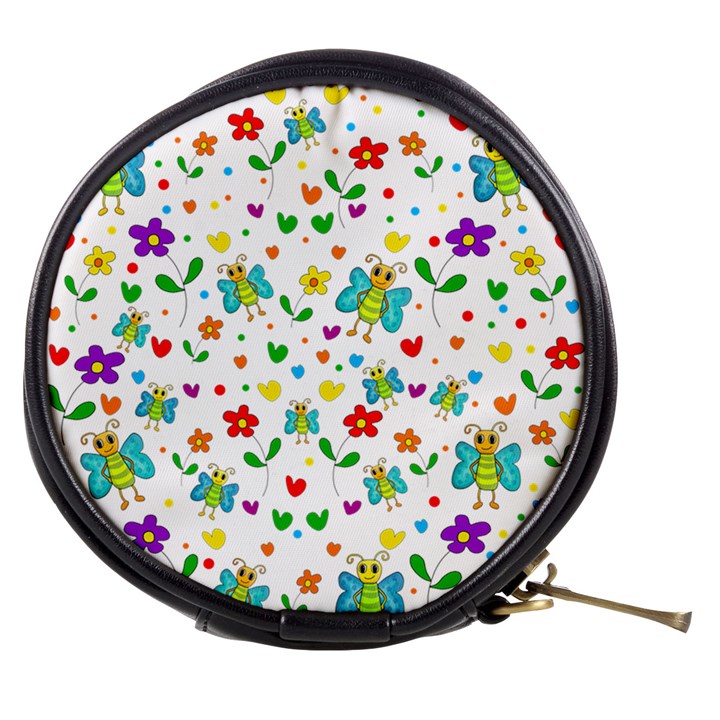 Cute butterflies and flowers pattern Mini Makeup Bags